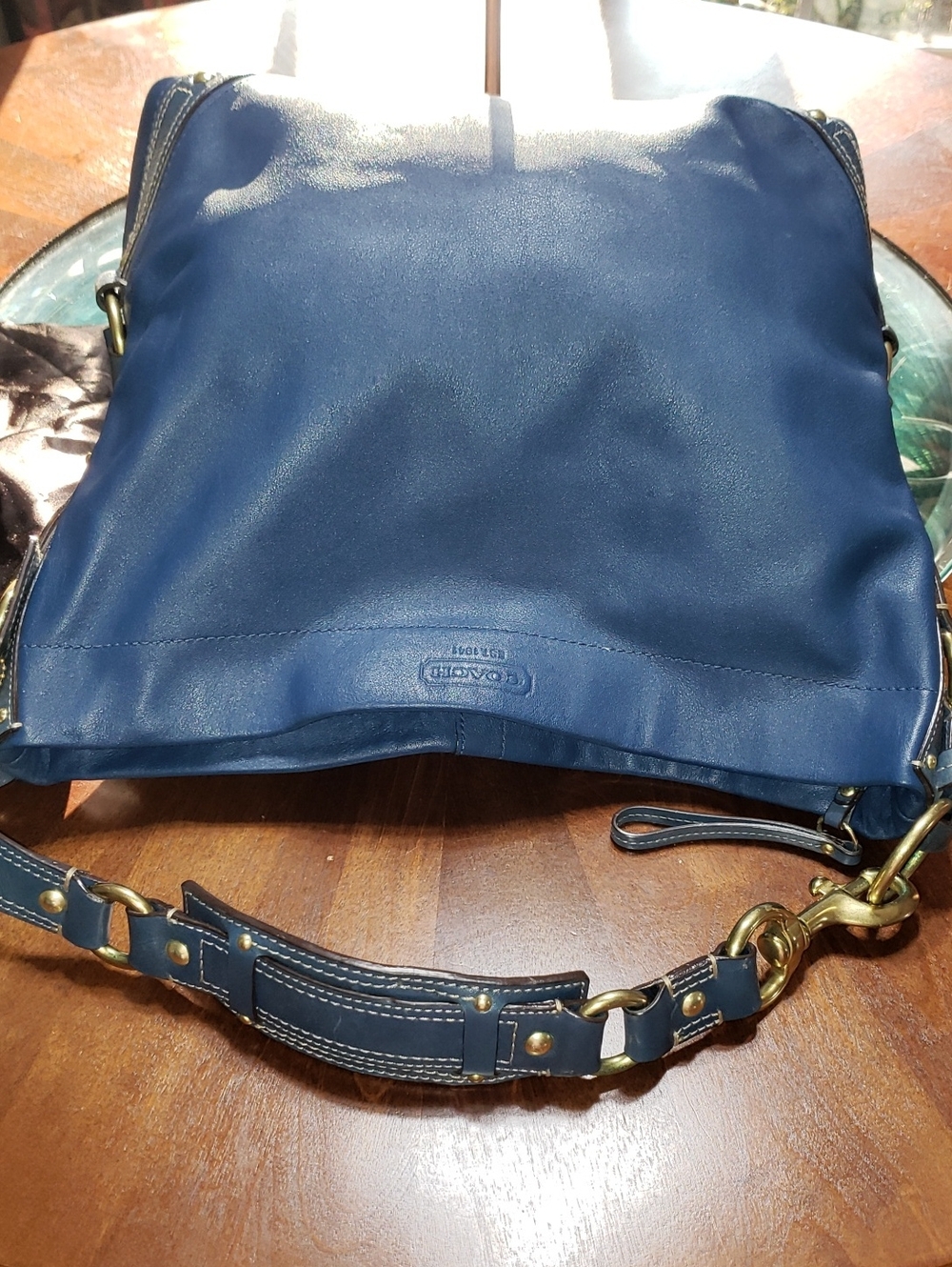 💘🖤💘 BLUE COACH CARLY LIMITED EDITION LEATHER SHOULDER VINTAGE HOBO BAG 10616 - Picture 6 of 13